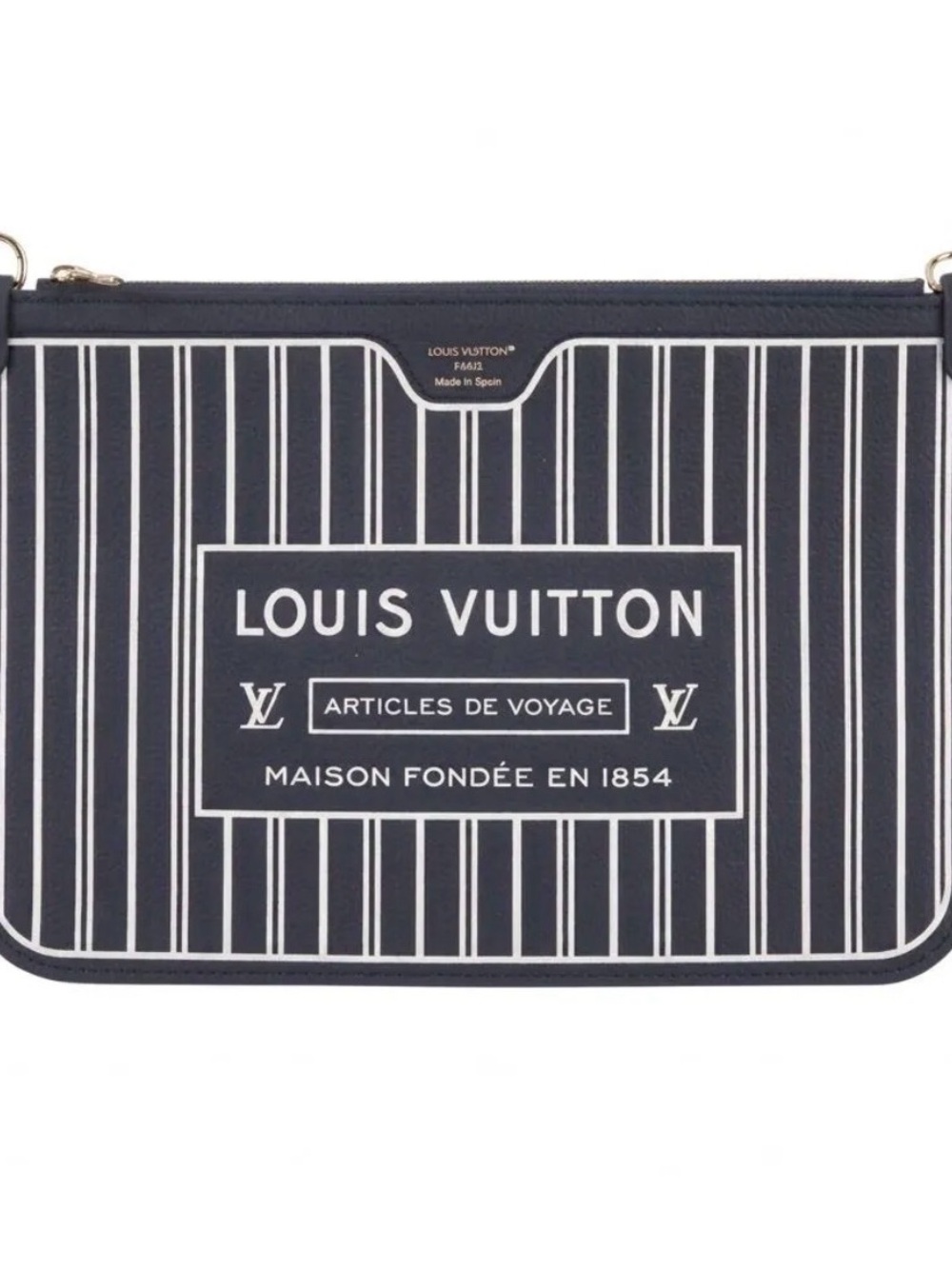 Louis Vuitton
Navy Leather Neverfull Inside
Out MM Pochette